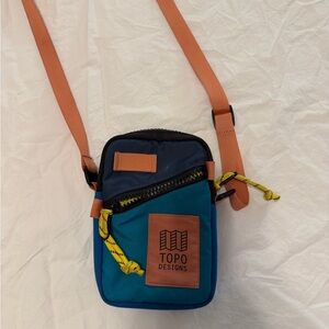 Topo Designs Teal and Navy Belt Bag